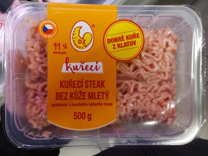 Kuřecí steak bez kůže mletý