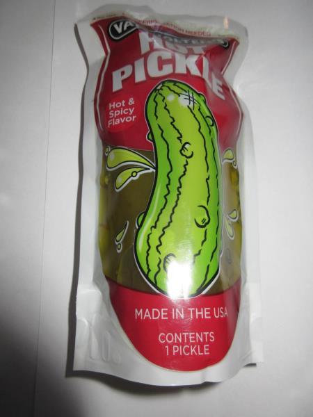 VAN HOLTEN'S HOT PICKLE Hot & Spicy Flavor, Contents 1 PICKLE, Van holten's hot&spicy piccle jumbo 140 g  