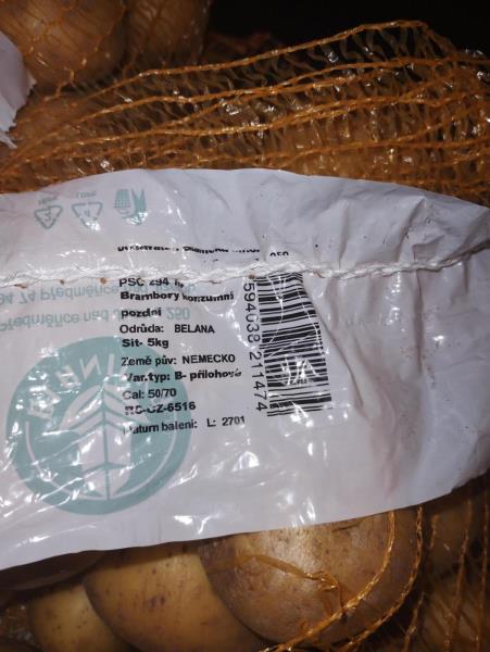 Brambory konzumní pozdní, odrůda BELANA