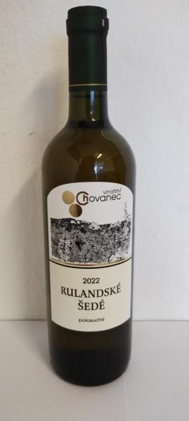 Rulandské šedé, moravské zemské víno, polosuché, alk. 12,5 % obj., víno z České republiky