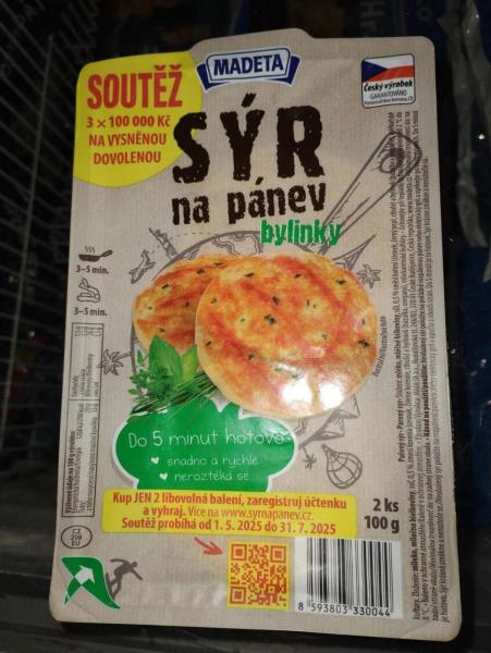 MADETA SÝR NA PÁNEV bylinky 2 ks 100 g