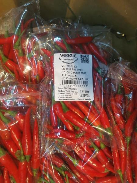 VN: Ởt đỏ túi; EN : Chilli Red Small; CZ : Chilli Červené Malé; TH : พริกแดงเล็ก; DE : Chillischote Klein Rot
