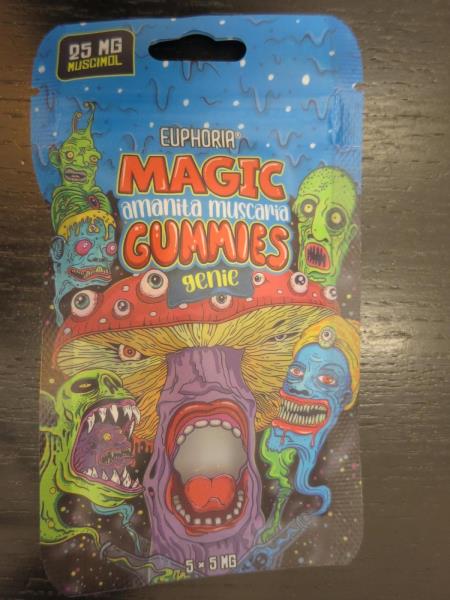 Euphoria Magic amanita muscaria gummies genie, 22g, želé s muscimolem