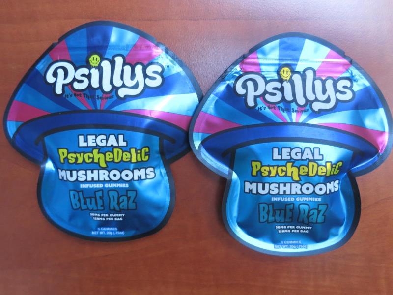PSILLYS LEGAL PSYCHEDELIC MUSHROOMS INFUSED GUMMIES Blue Raz