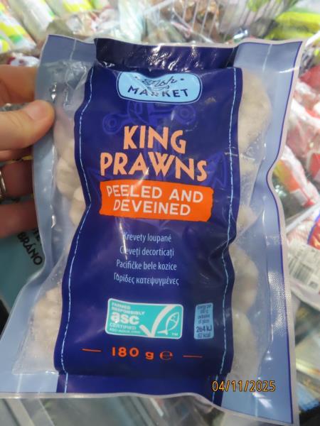 Krevety loupané, glazované