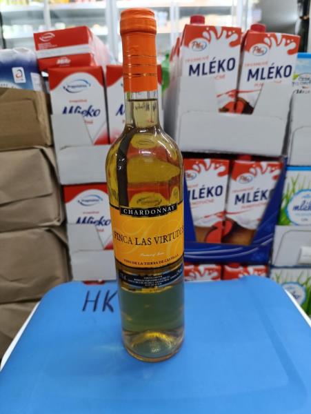 CHARDONNAY – FINCA LAS VIRTUDES 2019, bílé suché víno, vyrobeno ve Španělsku, alk. 12 % obj.
