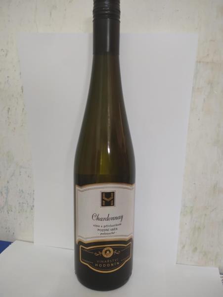 Chardonnay, víno s přívlastkem pozdní sběr polosuché, 2019, alk. 11,5 % obj., víno z České republiky