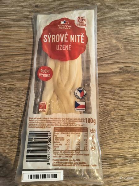 Karlova Koruna Sýrové nitě uzené - pařený sýr