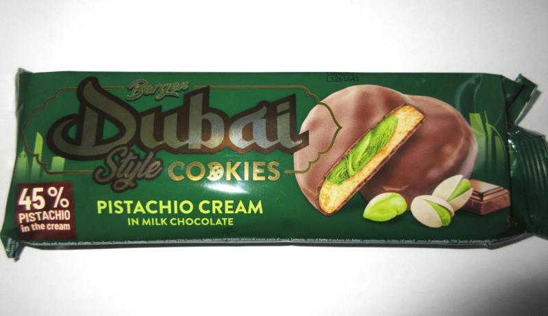 Bergen Dubai Style COOKIES PISTACHIO CREAM IN MILK CHOCOLATE