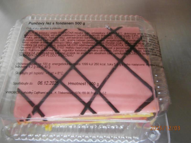 Punčový řez s fondánem