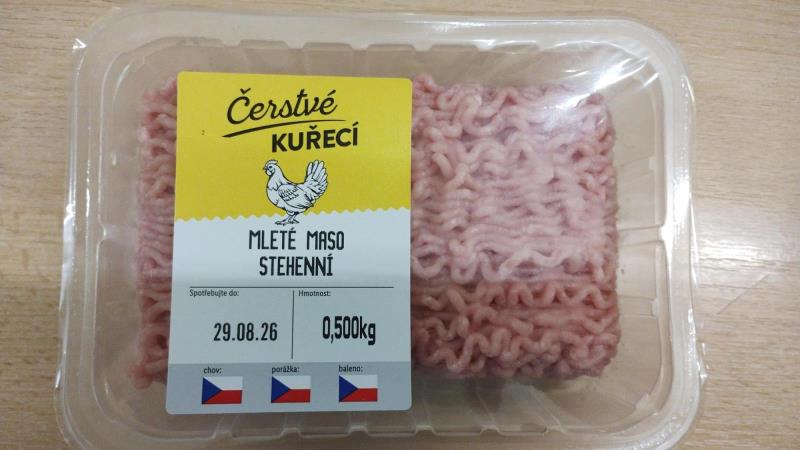Čerstvé KUŘECÍ MLETÉ MASO STEHENNÍ