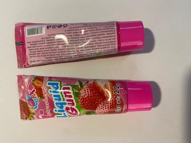 Sweetex strawberry Liquid Gum Žvýkačka s jahodovou příchutí 22 g